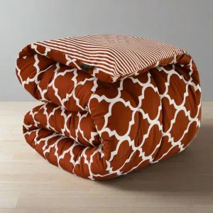1 PC Double Winter Comforter-Brown Geometric