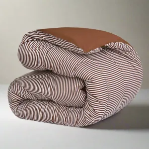 1 PC Double Winter Comforter-Brown Stripes