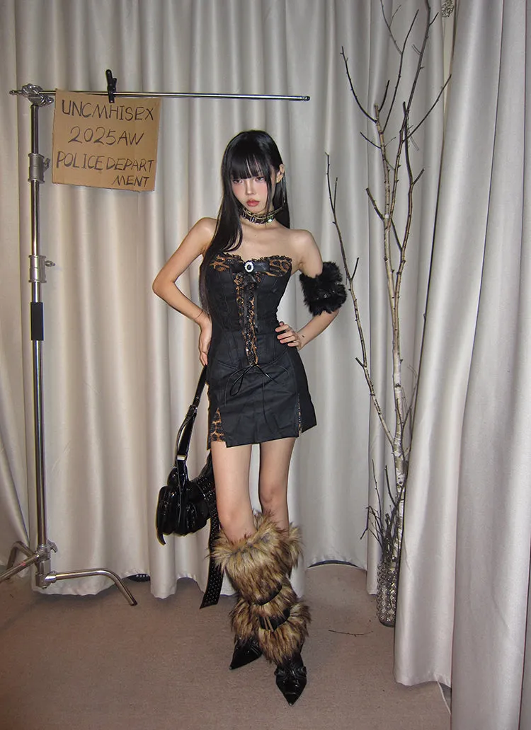 【24s Nov.】Leopard Print Bow Dress