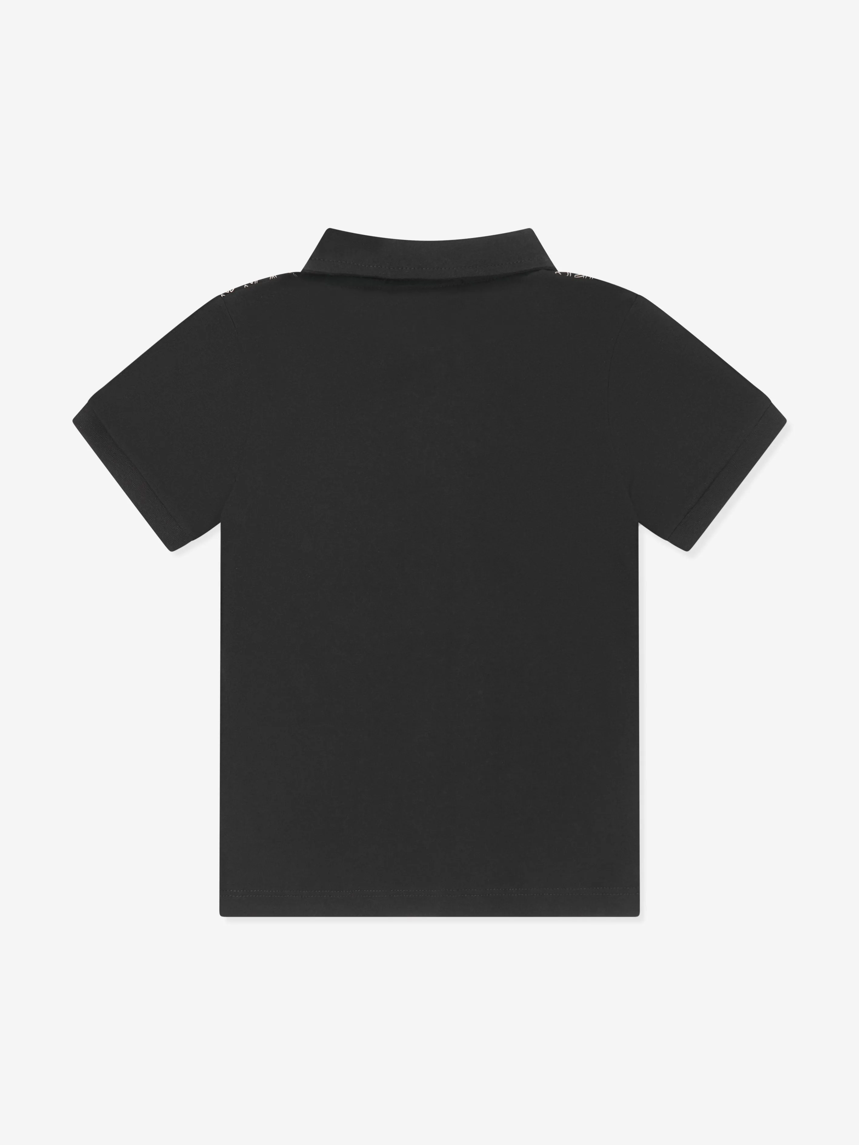 Aigner Boys Logo Print Polo Shirt in Black