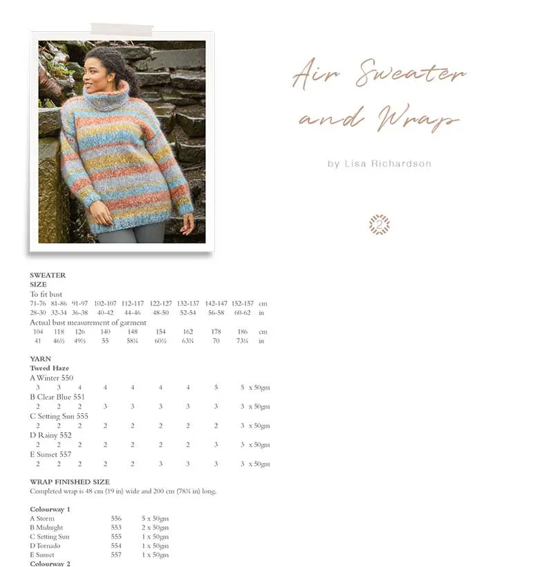 Air Sweater in Rowan Tweed Haze - Digital Version