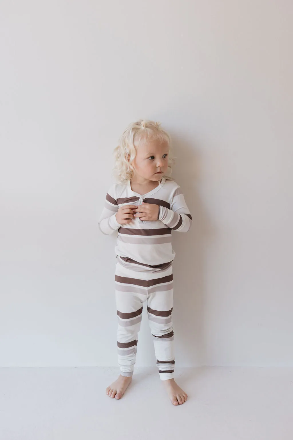 Bamboo Two Piece Pajamas | Woodland Stripes