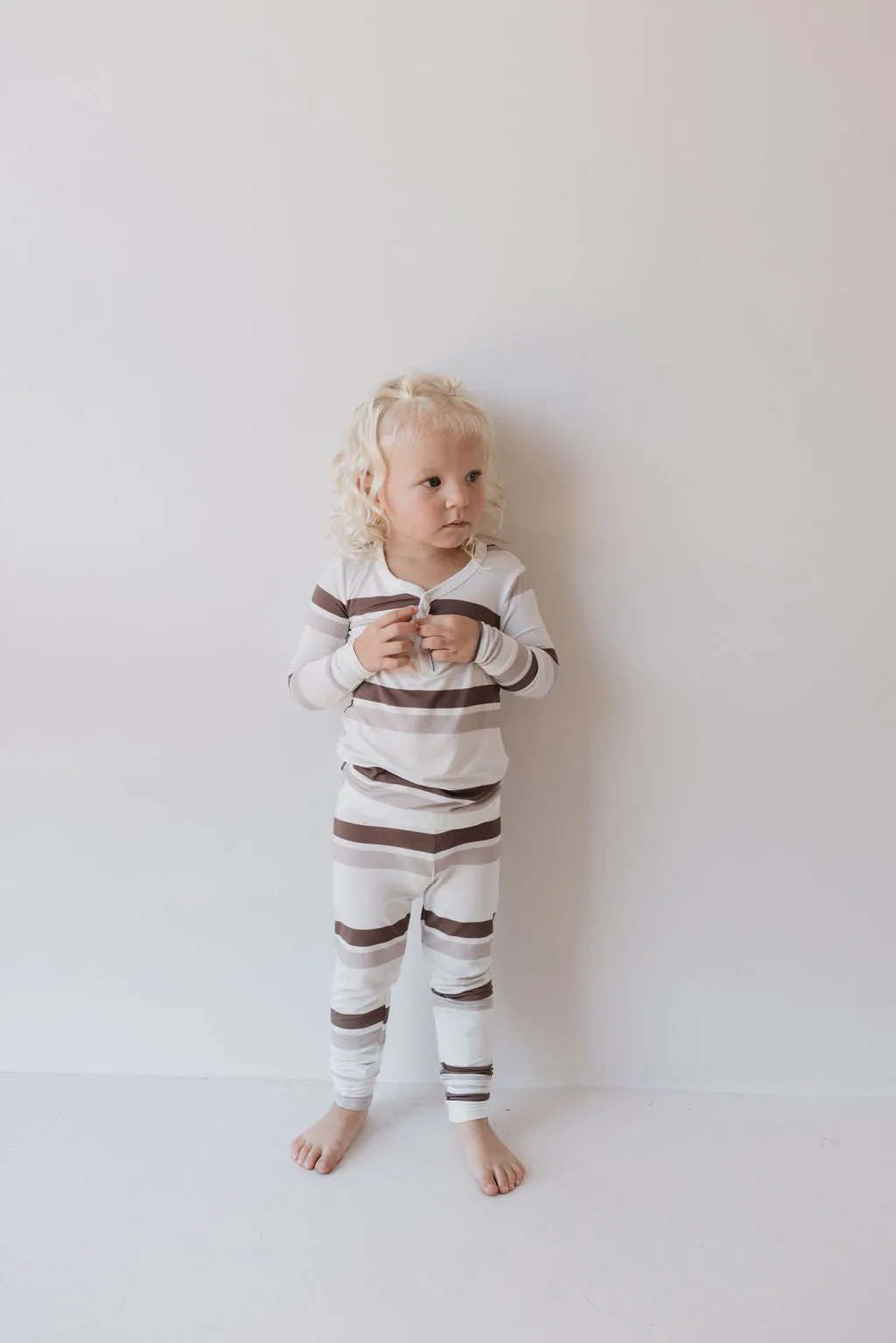 Bamboo Two Piece Pajamas | Woodland Stripes