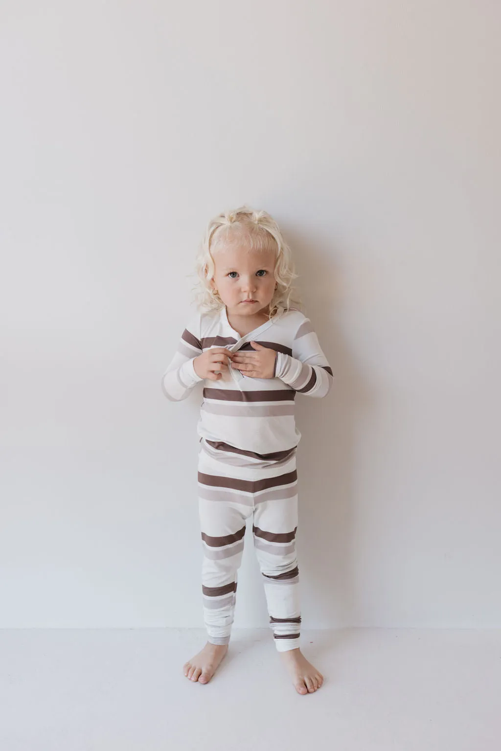 Bamboo Two Piece Pajamas | Woodland Stripes