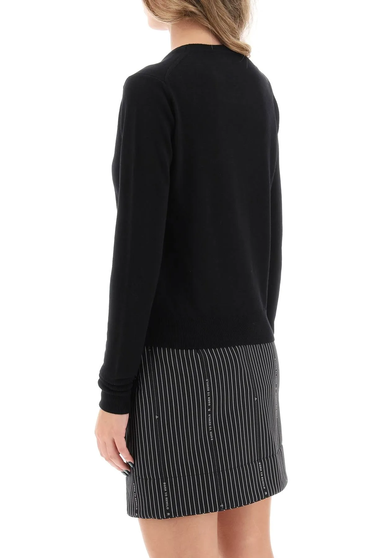 Black Vivienne Westwood Bea Cardigan With Logo Embroidery