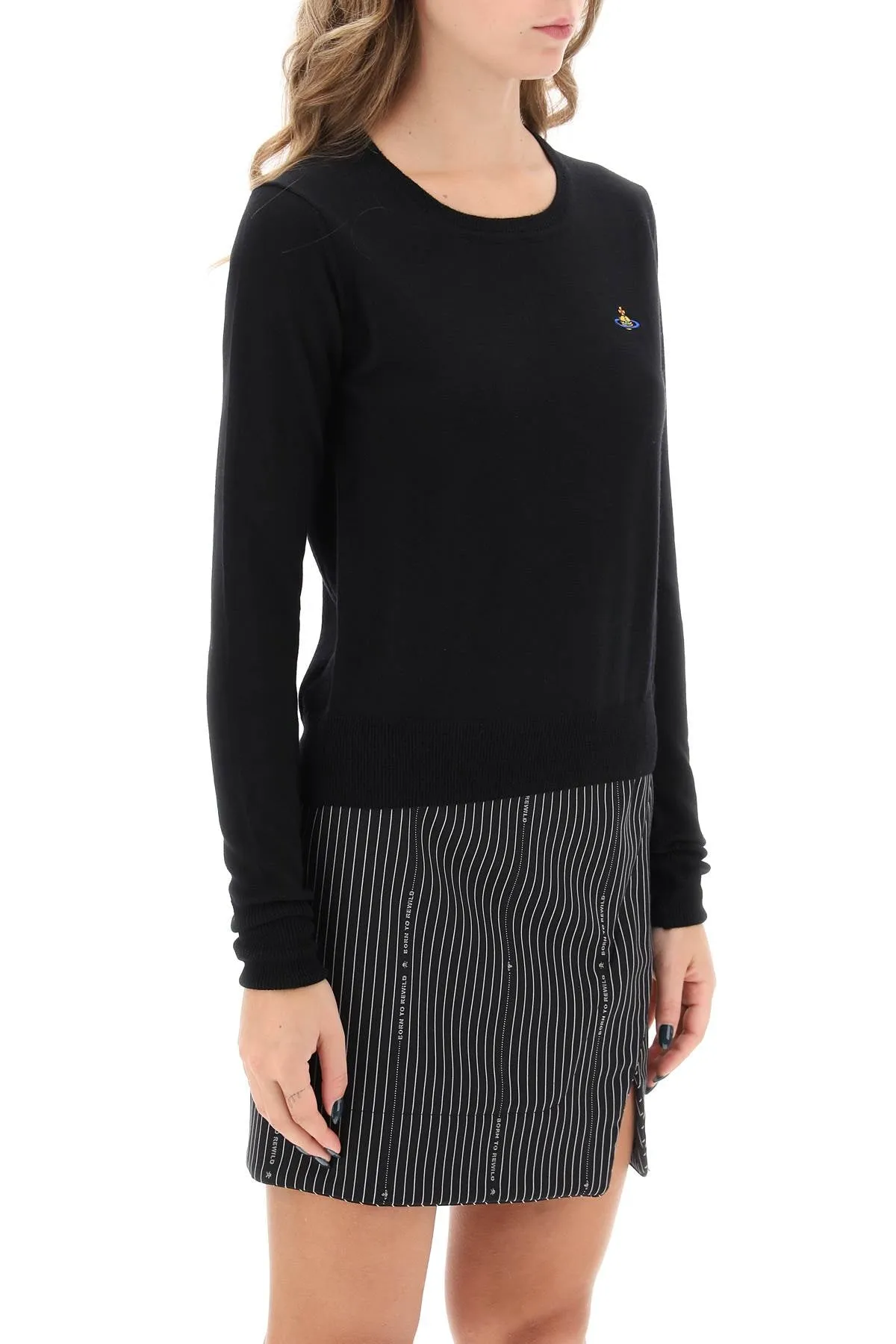 Black Vivienne Westwood Bea Cardigan With Logo Embroidery