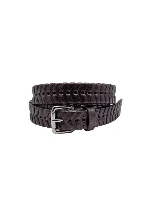 BRADLEY WOVEN BELT IN GUNMETAL
