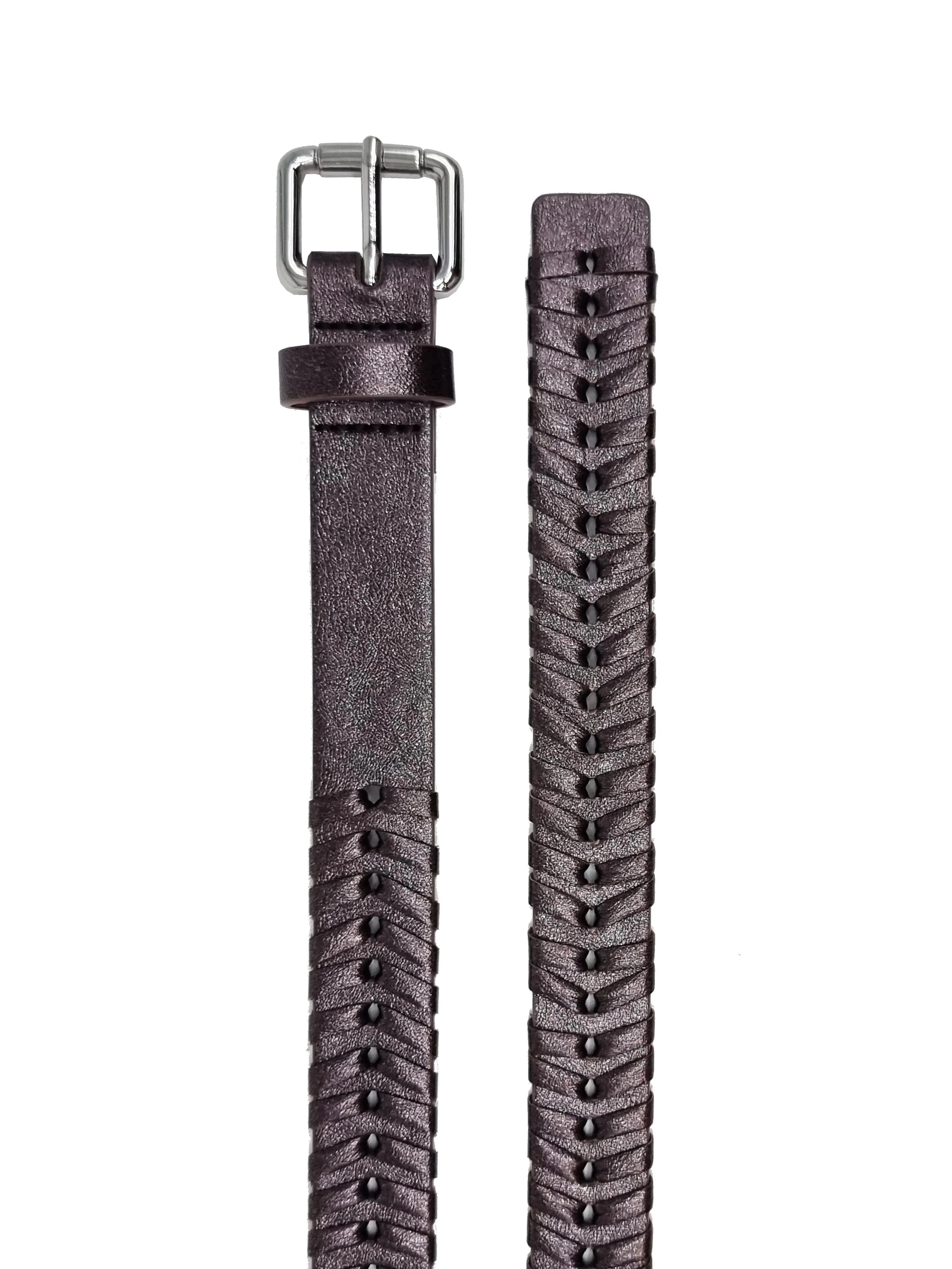 BRADLEY WOVEN BELT IN GUNMETAL