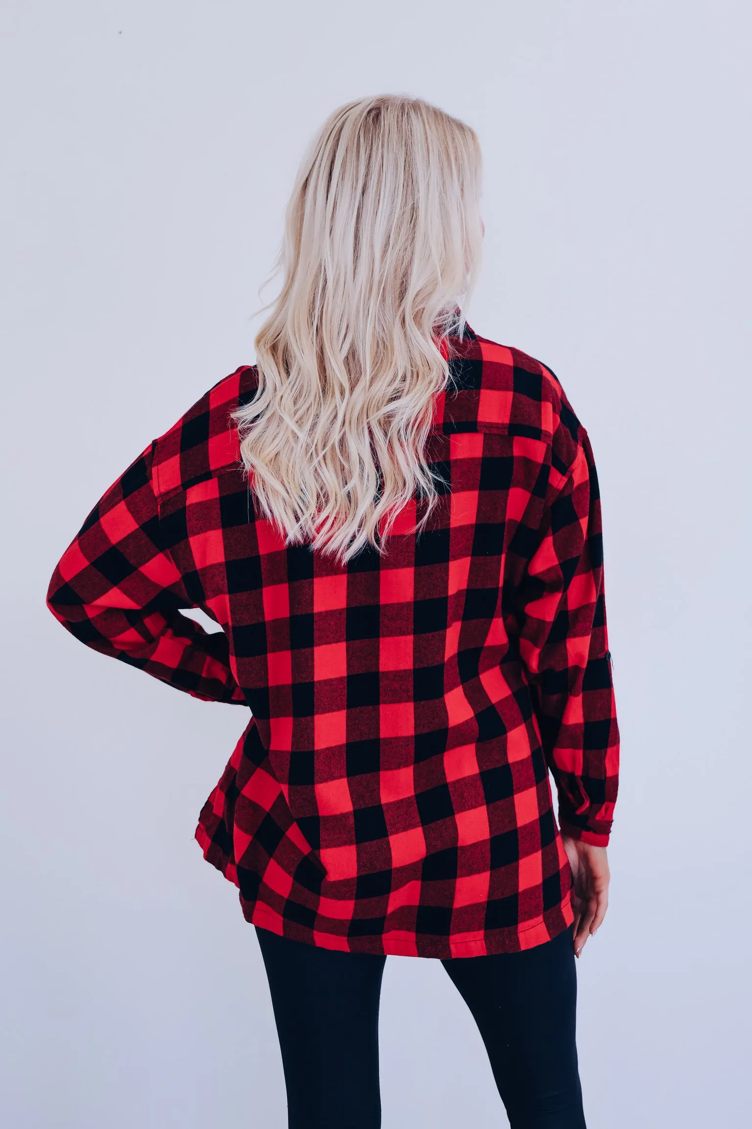 Bruno Buffalo Plaid Shacket- Red