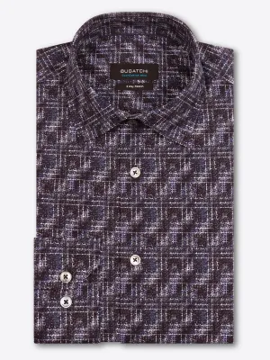 BUGATCHI Grid Block OoohCotton® Shirt