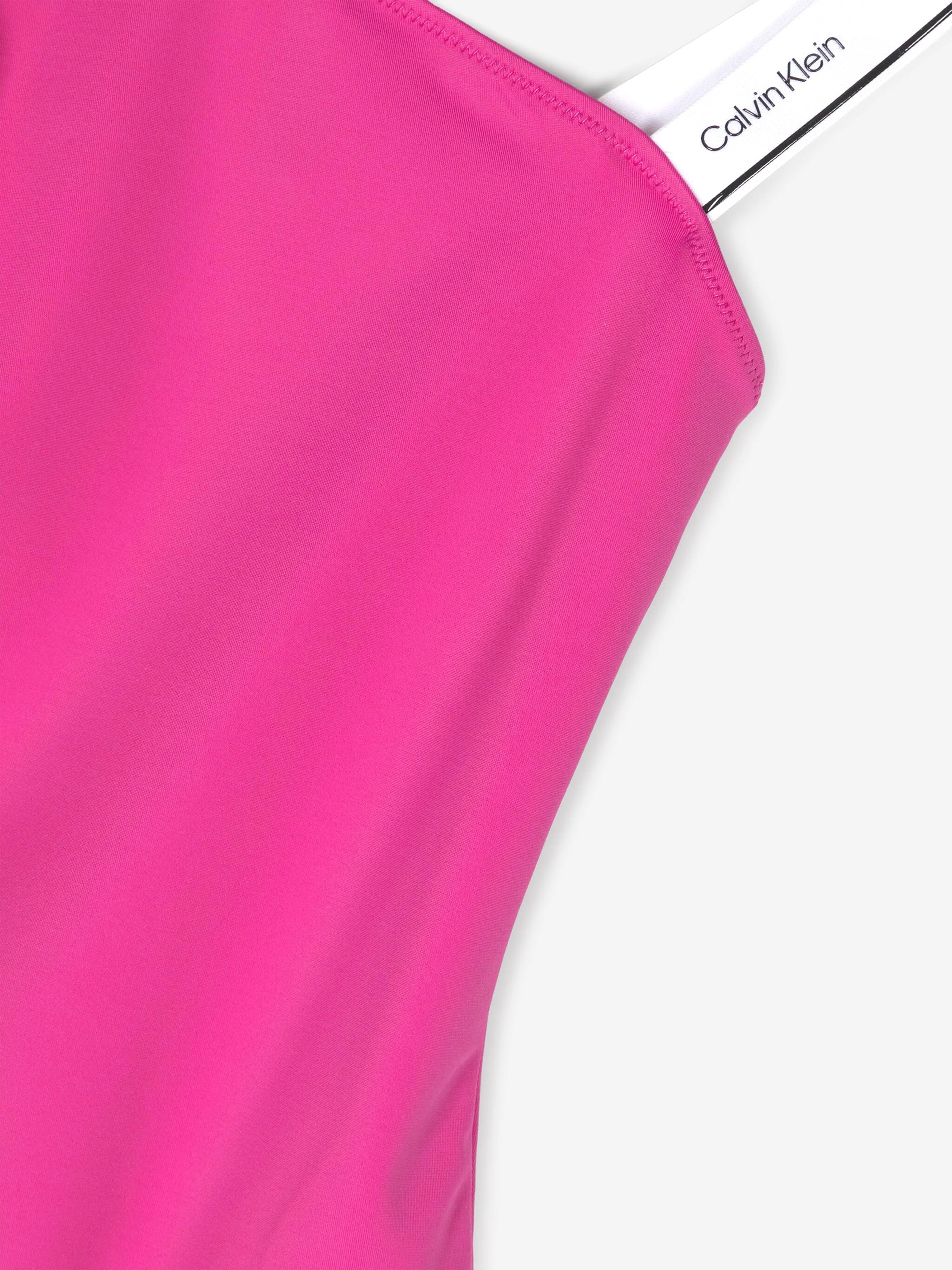 Calvin Klein Girls Branded Swimsuit in Purple