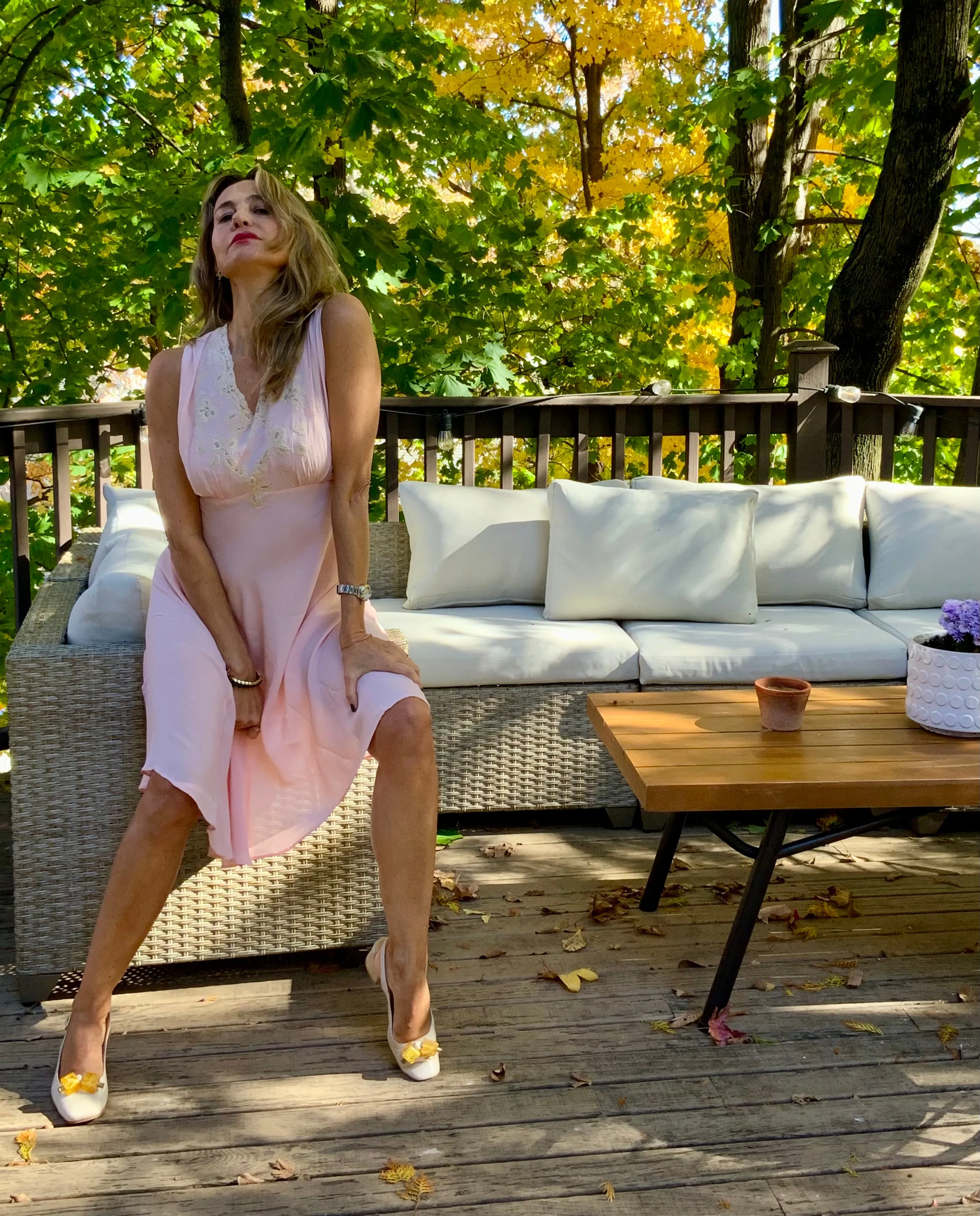 Chiffon Slip Dress - 40s