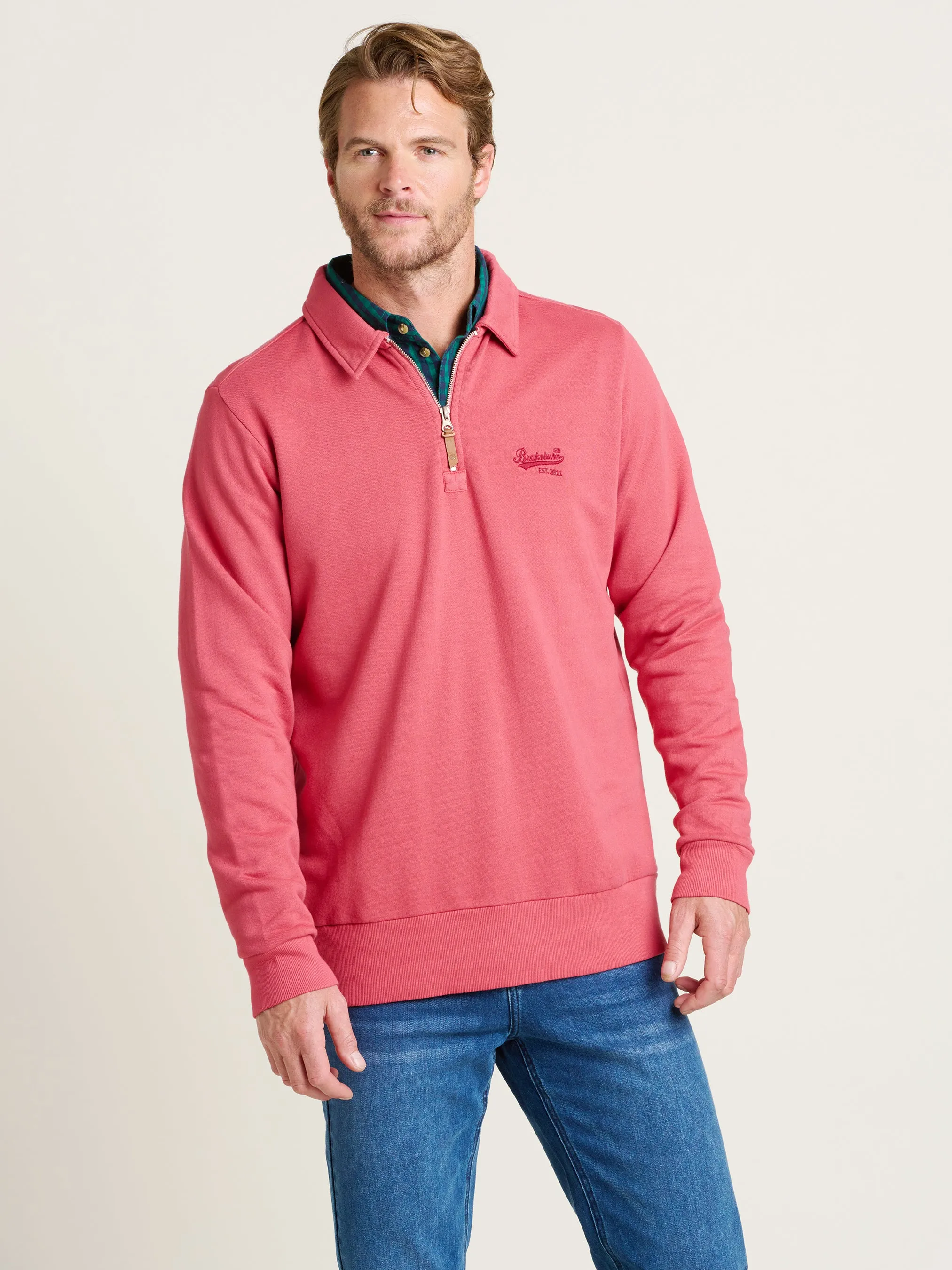 Collared Quarter Zip Sweatshirt