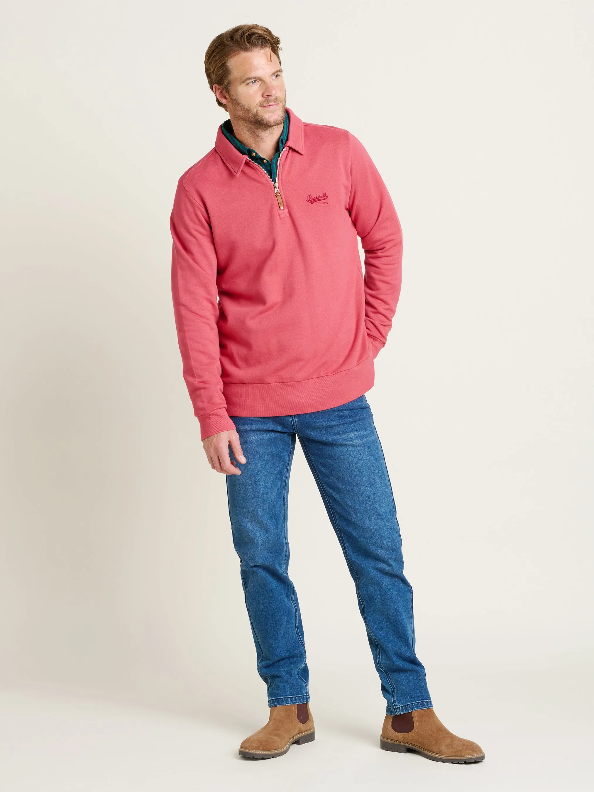 Collared Quarter Zip Sweatshirt