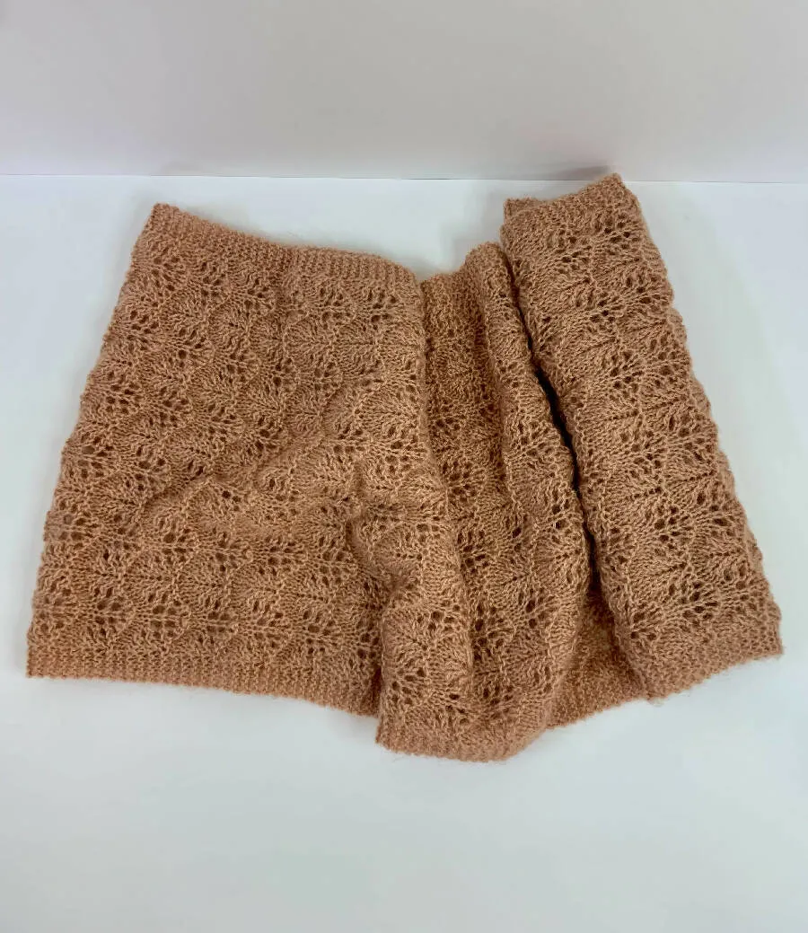 Dania's Knits Hand Made Tree Brunches Mohair Scarf