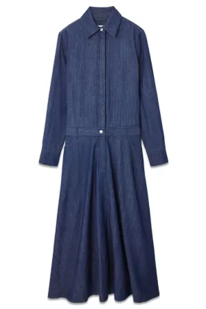 Denim Midi Shirt Dress