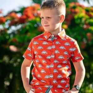 Dinos in Tangerine Shirt