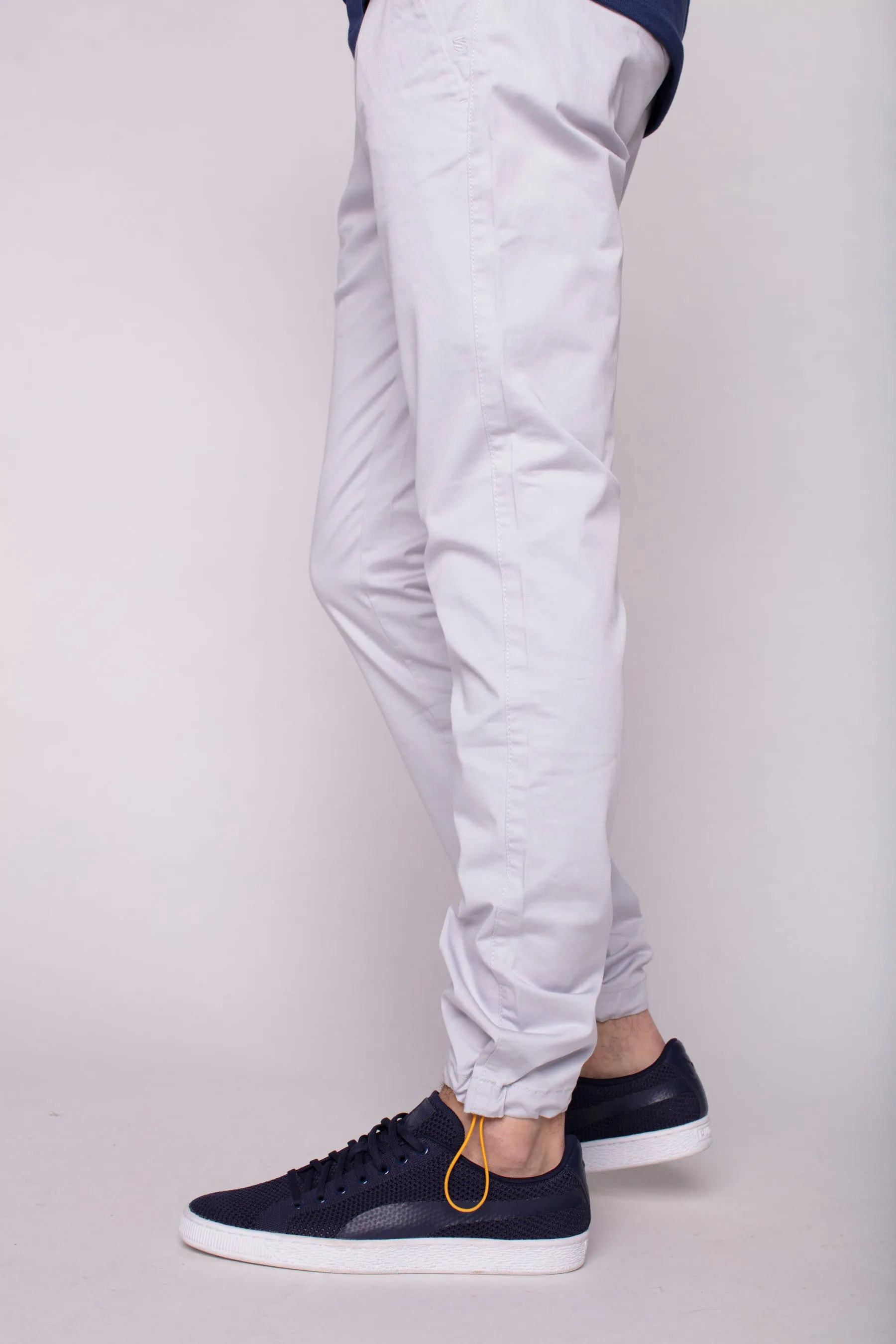ELTON -  Slim Fit Chinos (Convertible Joggers) - Frost Blue