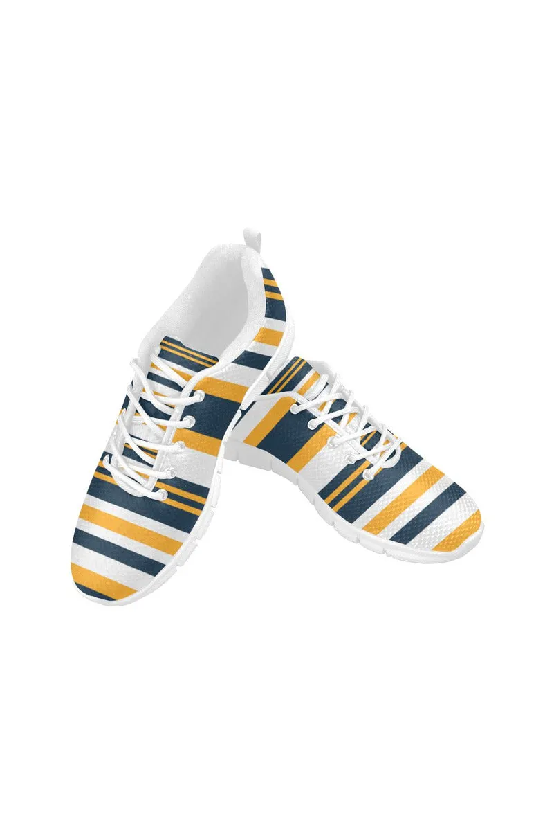 Gold & Blue Women's Breathable Running Shoes