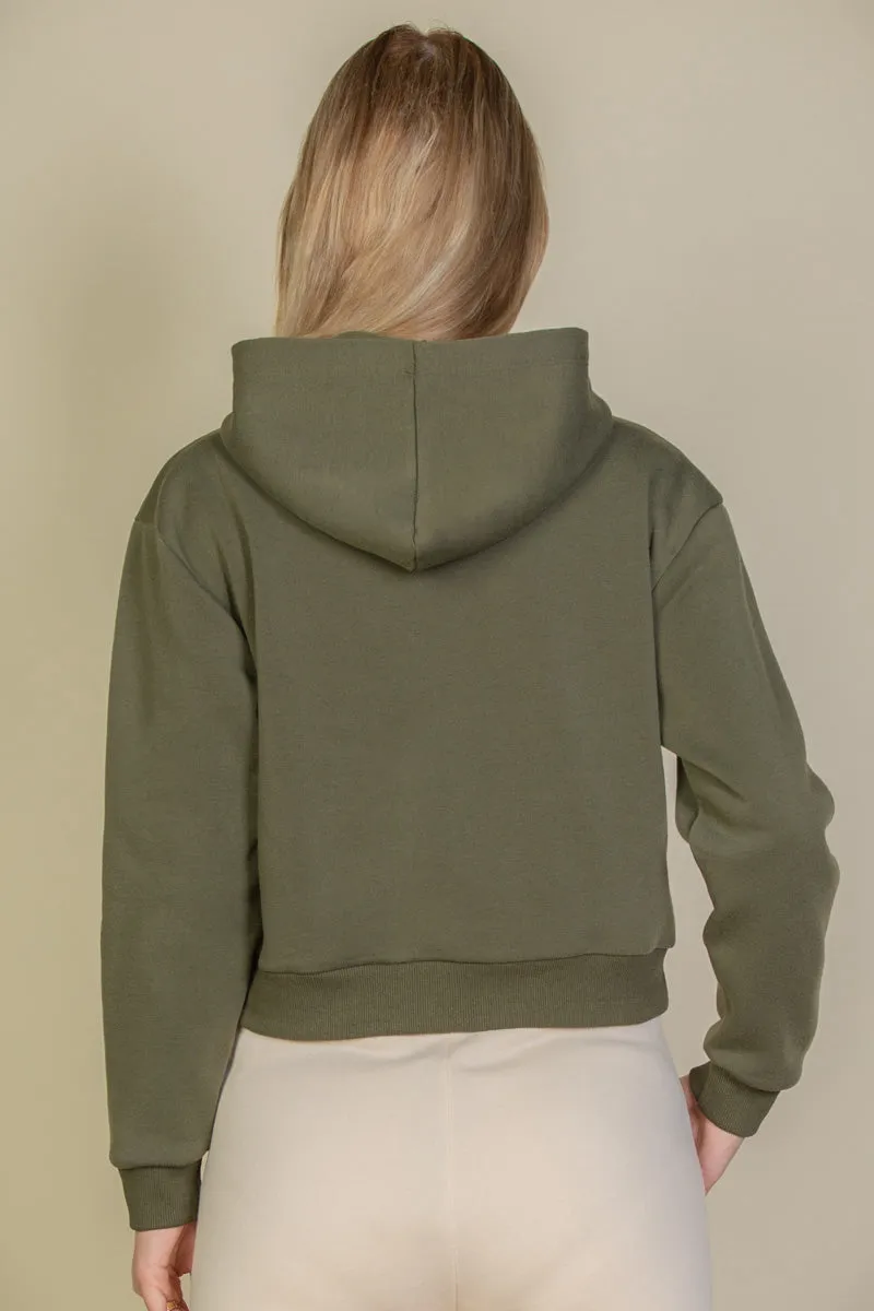 Graphic Drop Shoulder Pull Over Hoodie