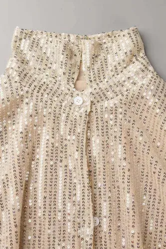 Green Sequin Shirt Dress