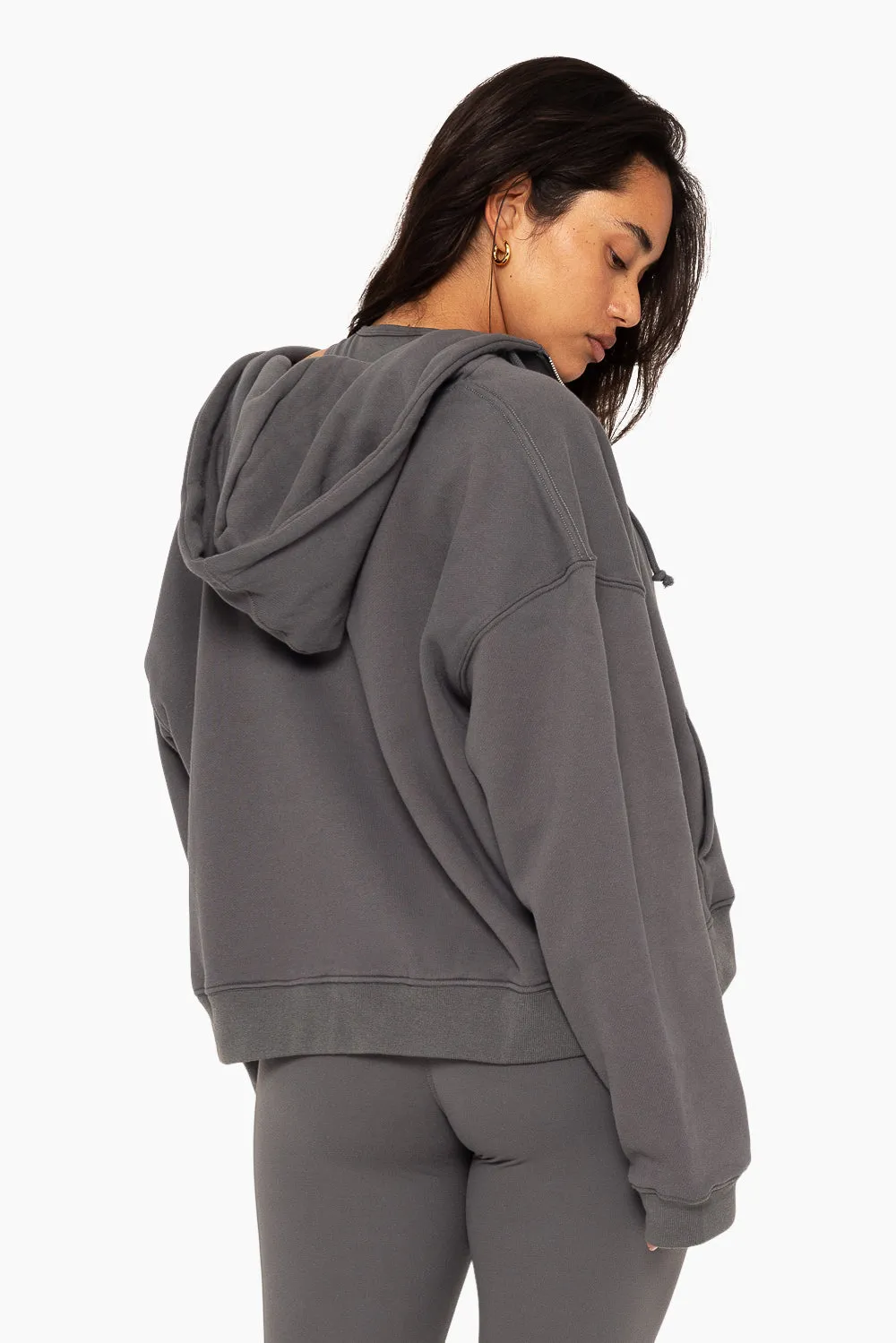 HEAVYWEIGHT SWEATS ZIP HOODIE - GRAPHITE