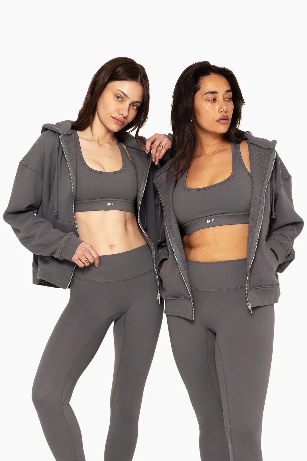 HEAVYWEIGHT SWEATS ZIP HOODIE - GRAPHITE