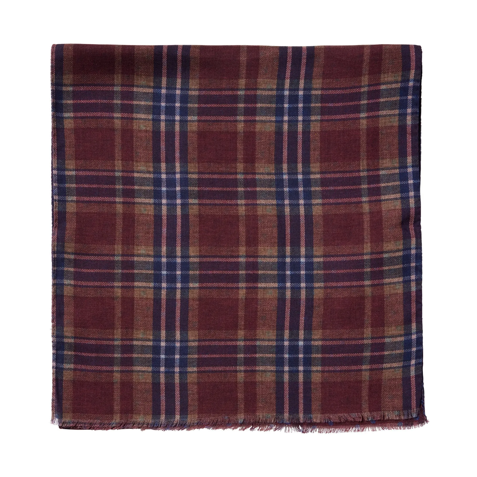 HENRY SARTORIAL X CANTINI Wool Scarf DARK RED