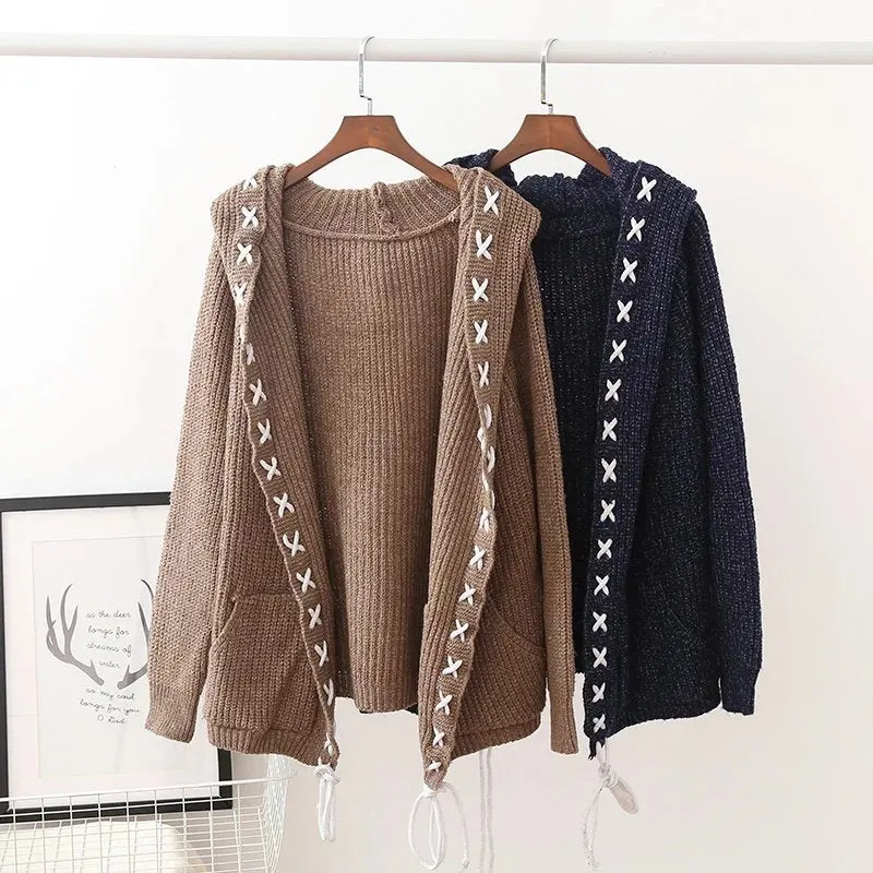 Hooded Knitted Jumper