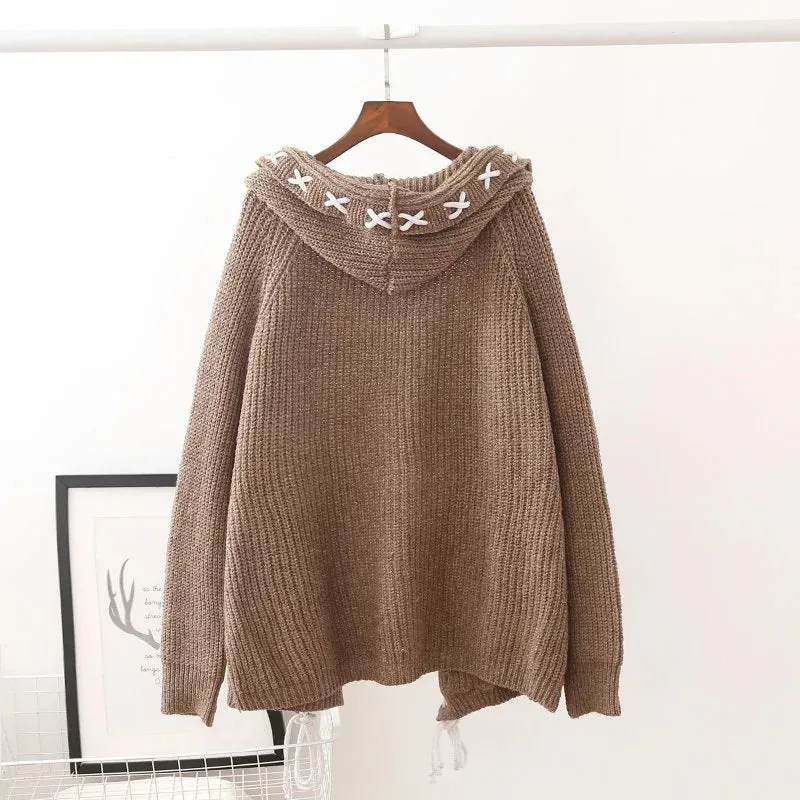 Hooded Knitted Jumper
