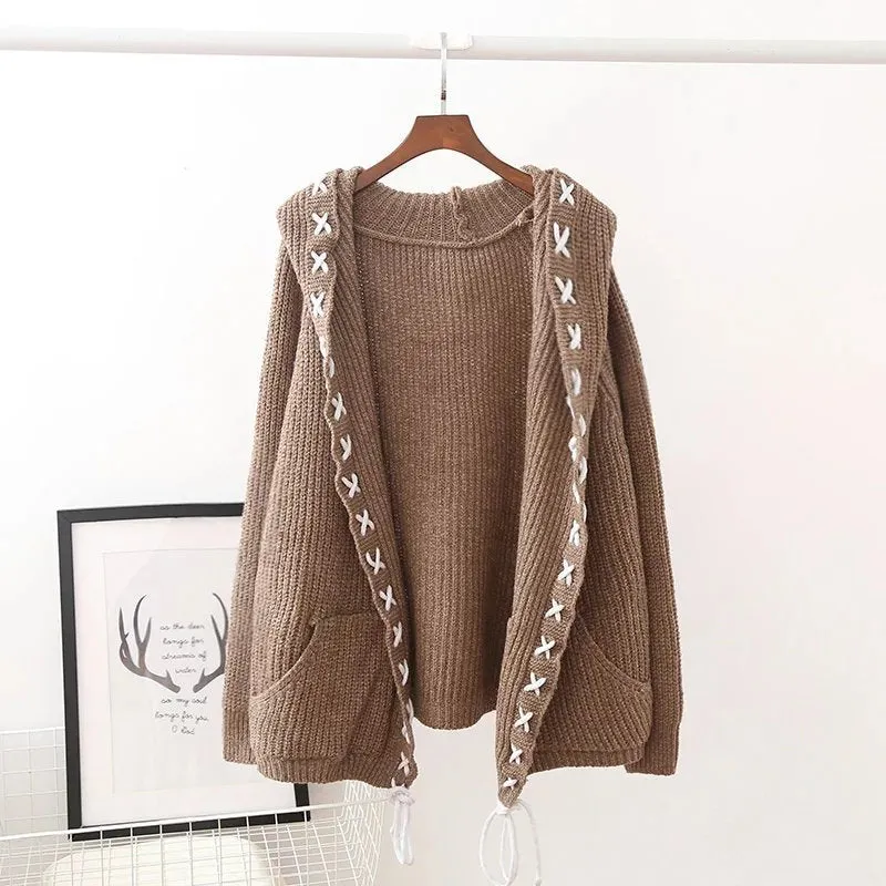 Hooded Knitted Jumper