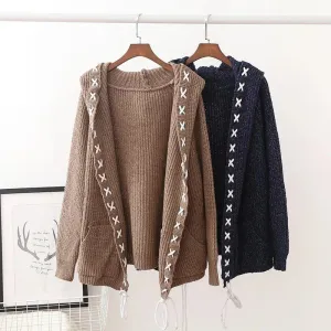 Hooded Knitted Jumper