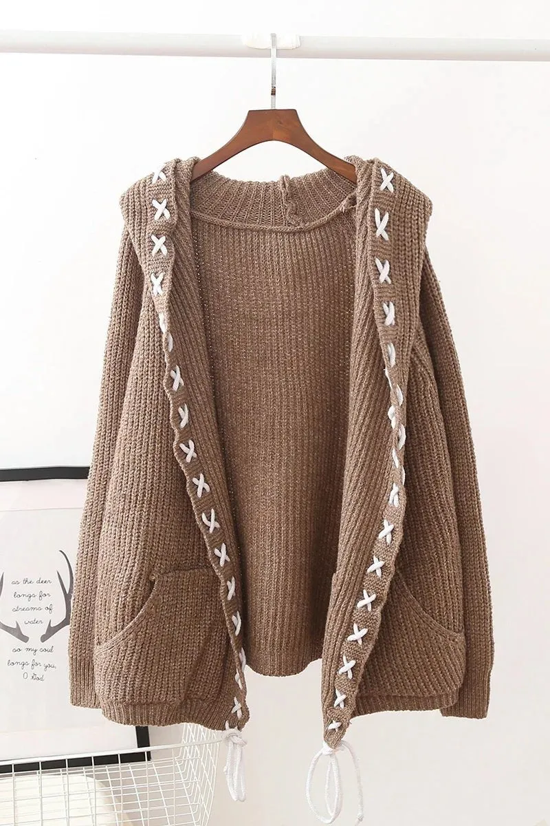 Hooded Knitted Jumper