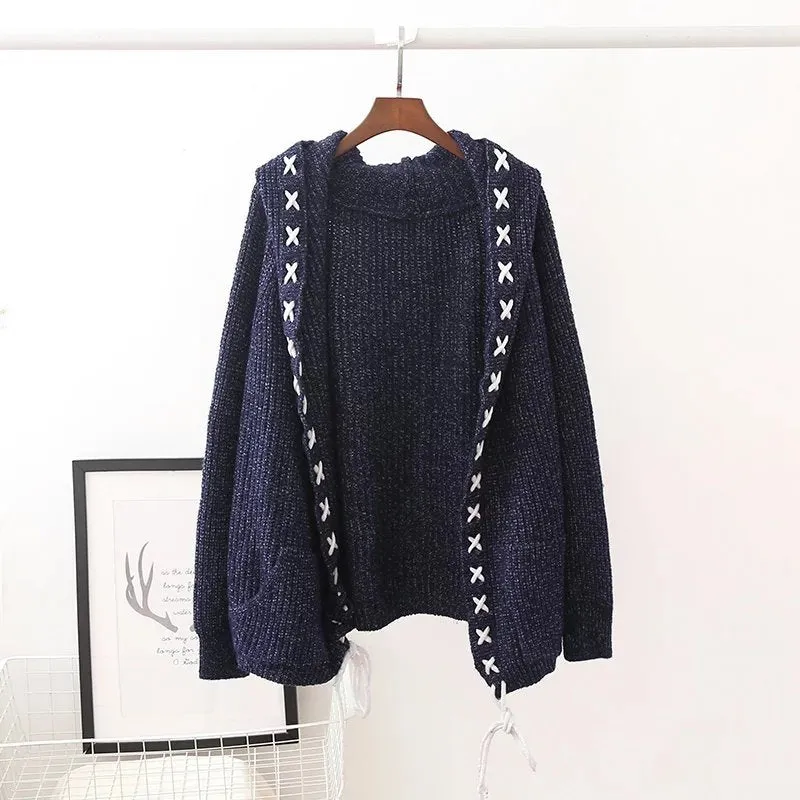 Hooded Knitted Jumper