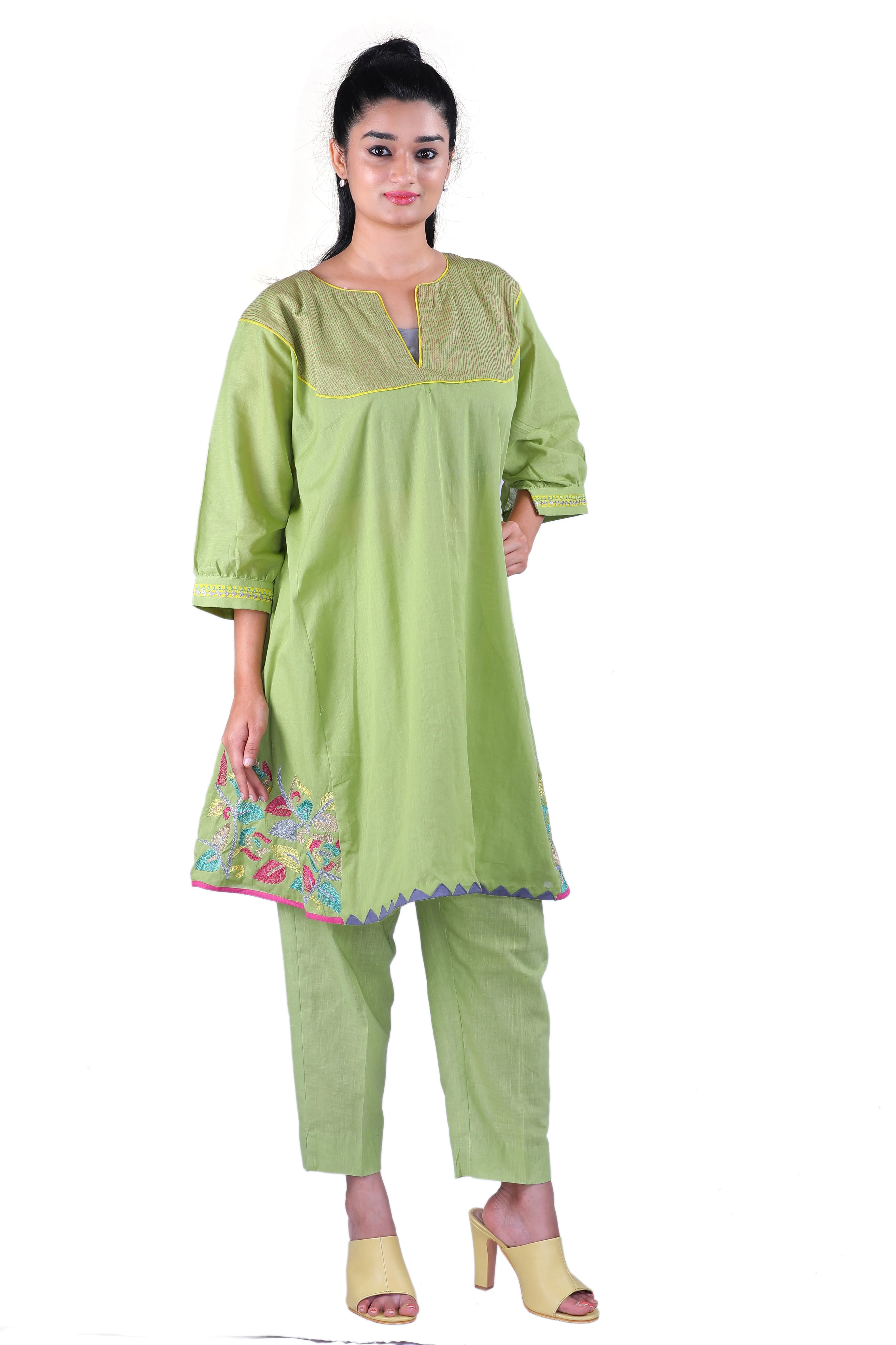 Lemon Green kurta