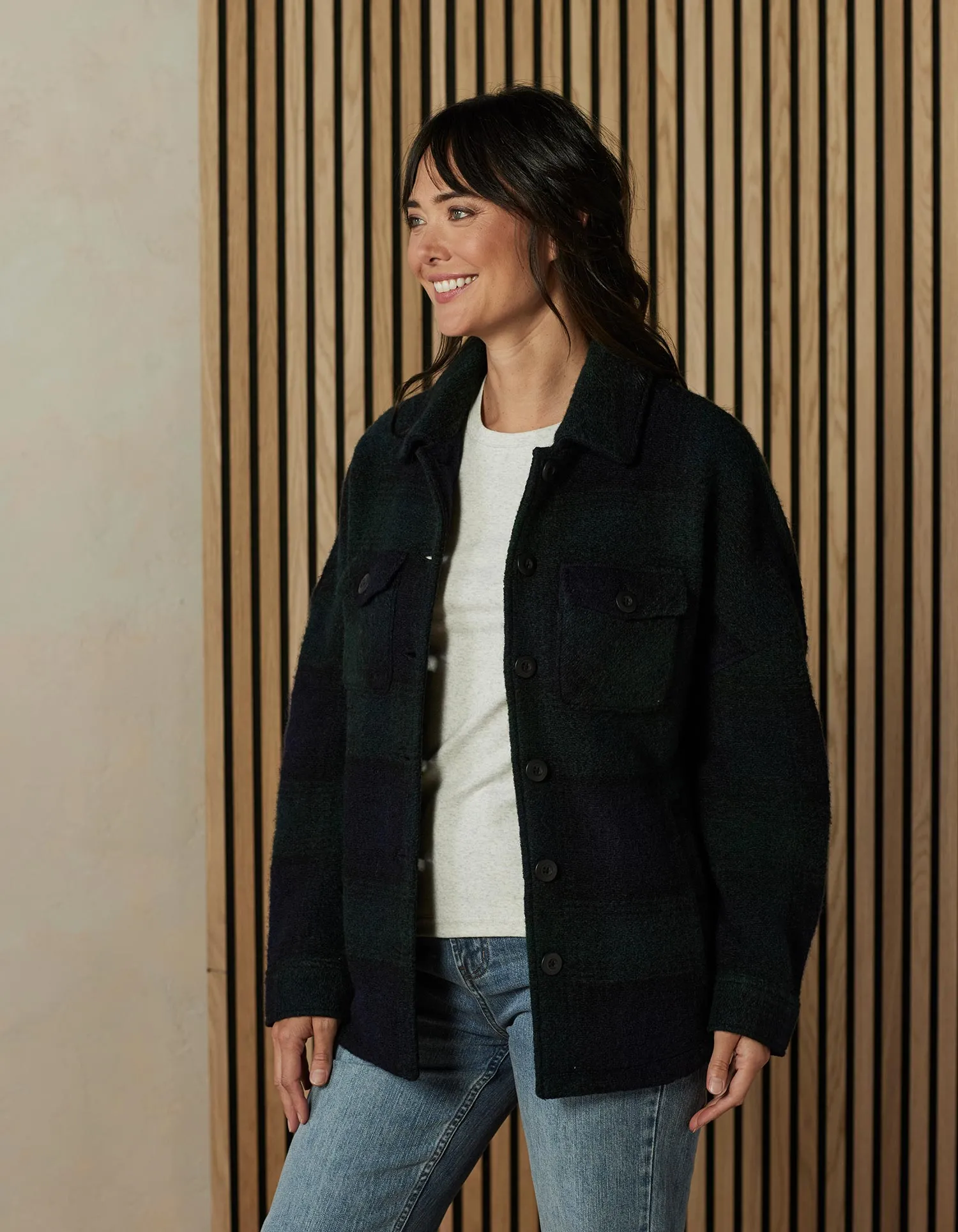 Logan Ski Lodge Jacket in Blackwatch Plaid