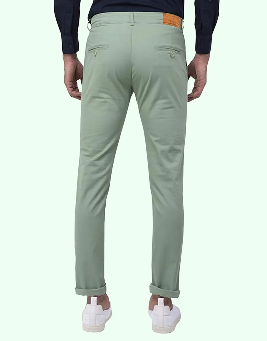 M-17 Men's Slim Straight Chino Pant - SEA GREEN