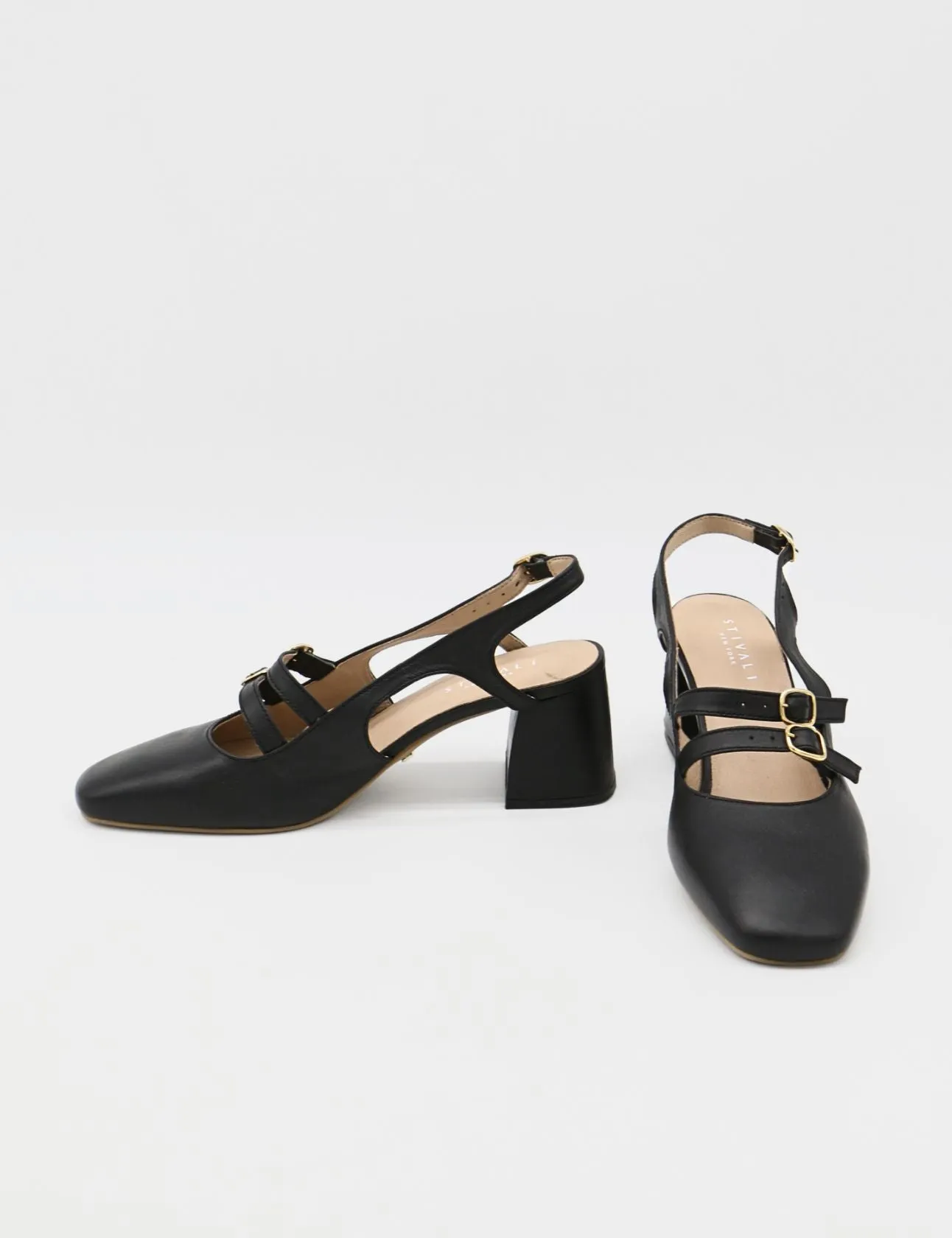 Marie mary janes in black leather womens shoes