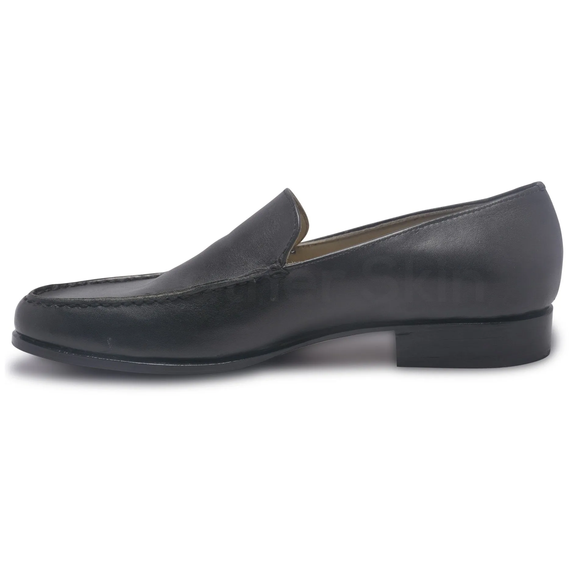 Mens Black Slip On Loafer Leather Shoes