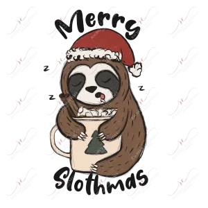 Merry slothmas - htv transfer