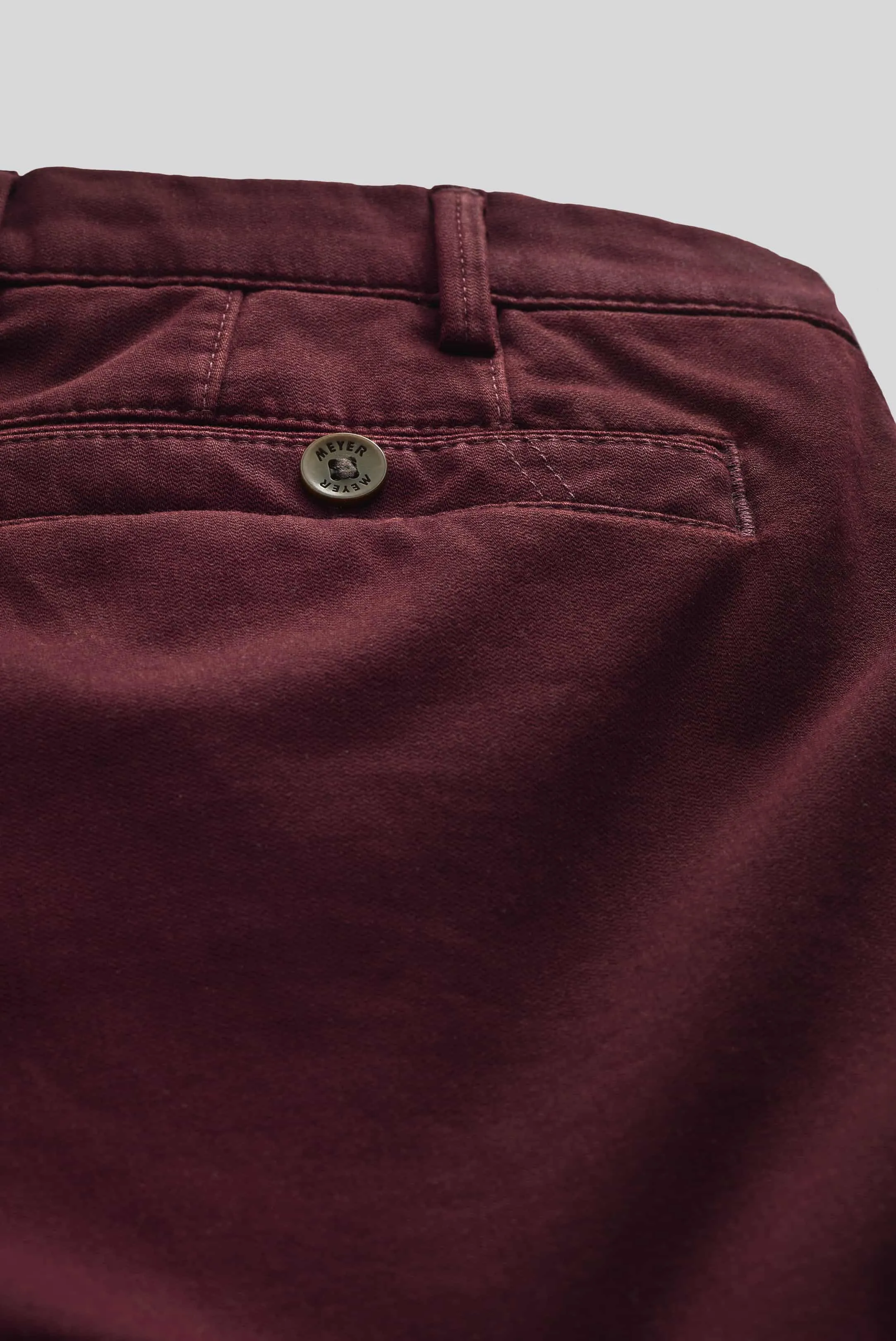 Meyer Luxurious Organic Cotton Chinos - Burgundy