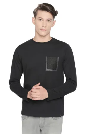 Muscle Fit Long Sleeve Crew Neck T Shirt