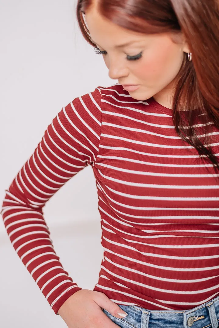 Ok Sweet Thang Stripped Top | Red/White