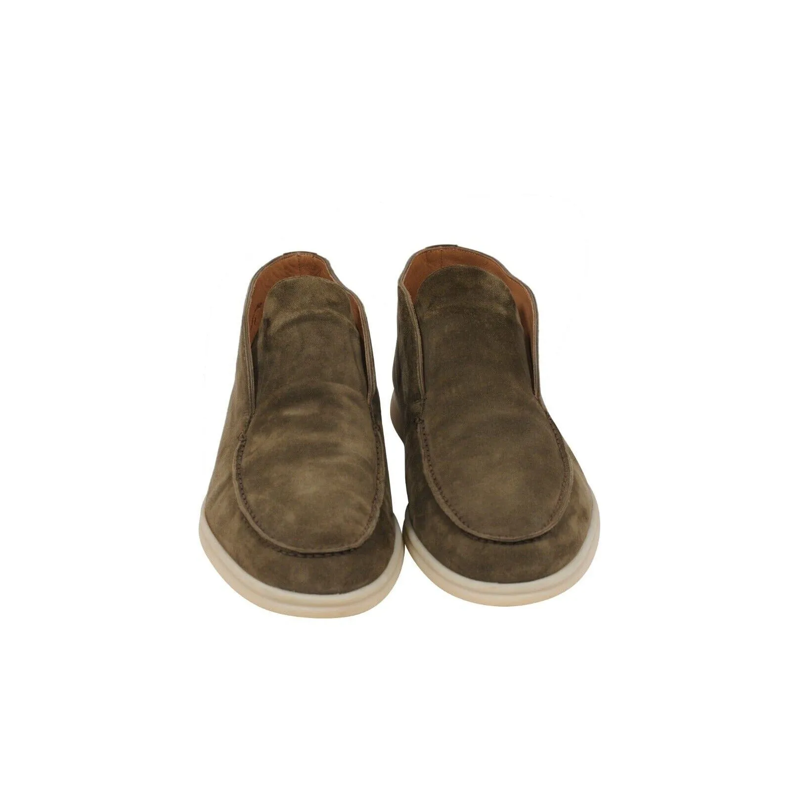 Olive Green Suede Open Walk Chukkas
