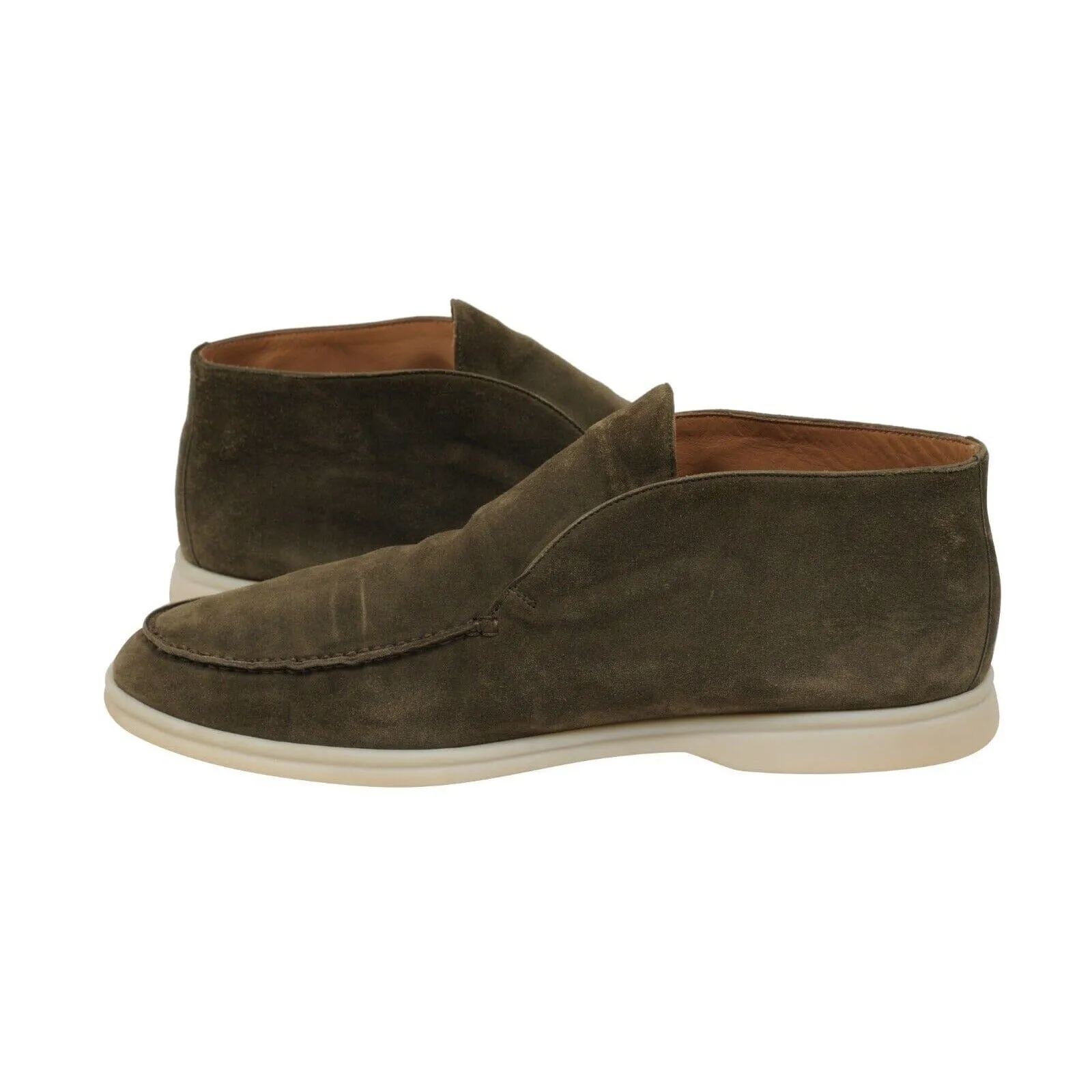Olive Green Suede Open Walk Chukkas