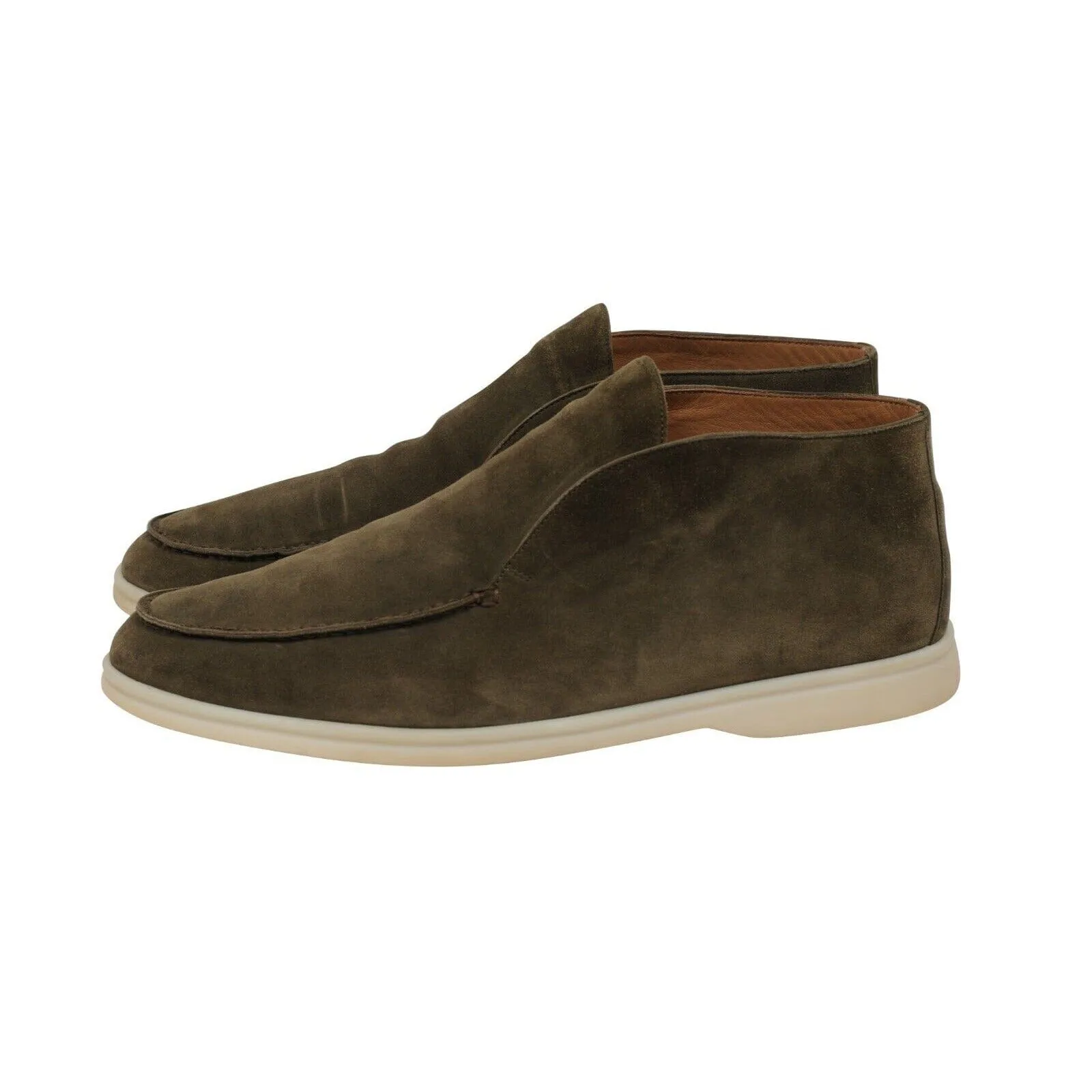 Olive Green Suede Open Walk Chukkas