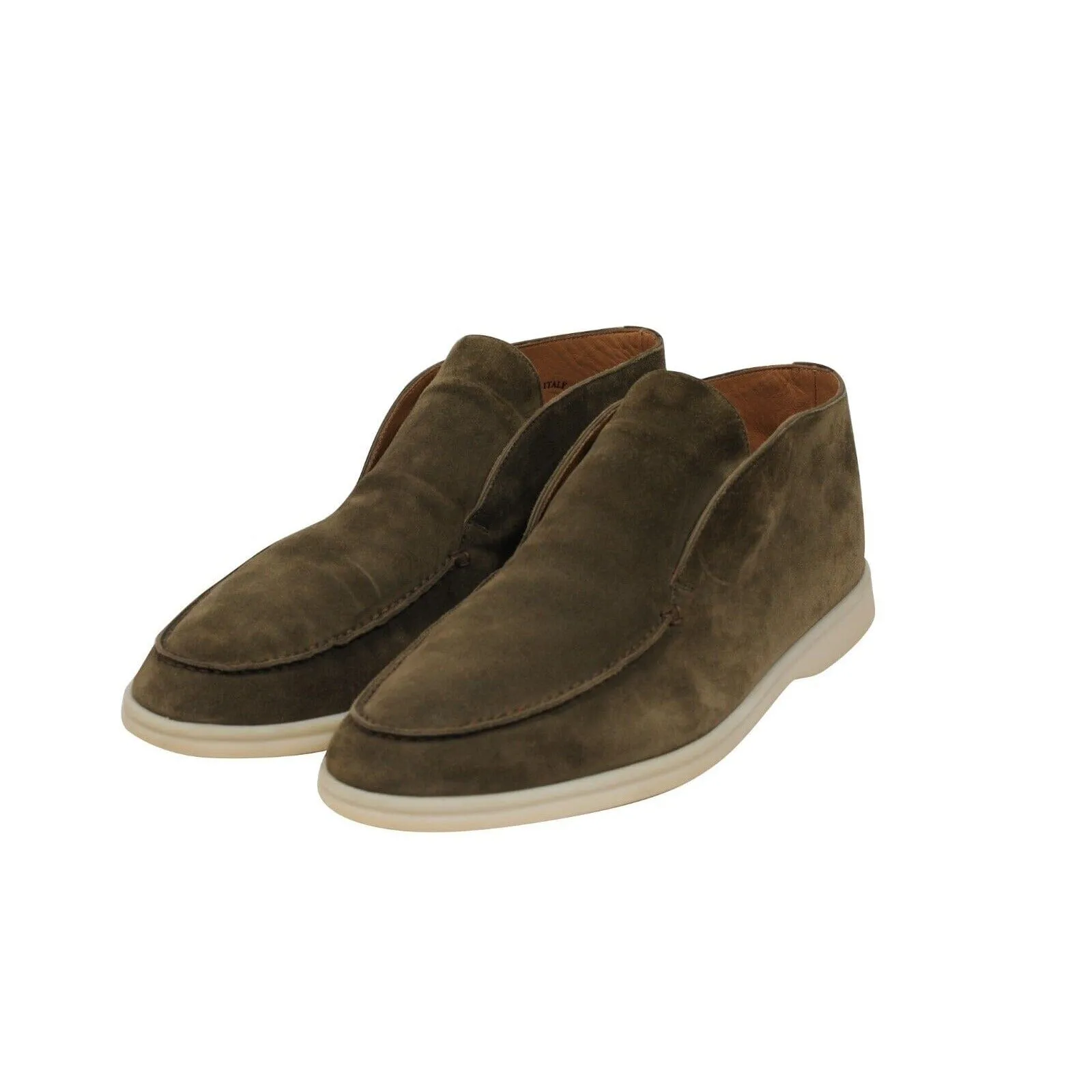 Olive Green Suede Open Walk Chukkas