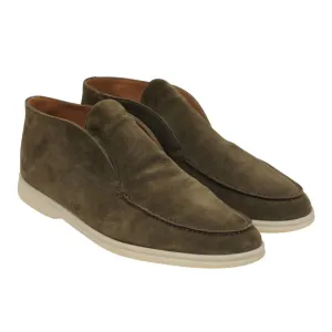 Olive Green Suede Open Walk Chukkas
