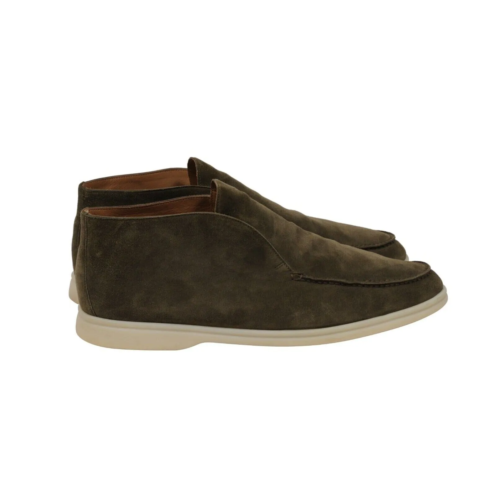 Olive Green Suede Open Walk Chukkas