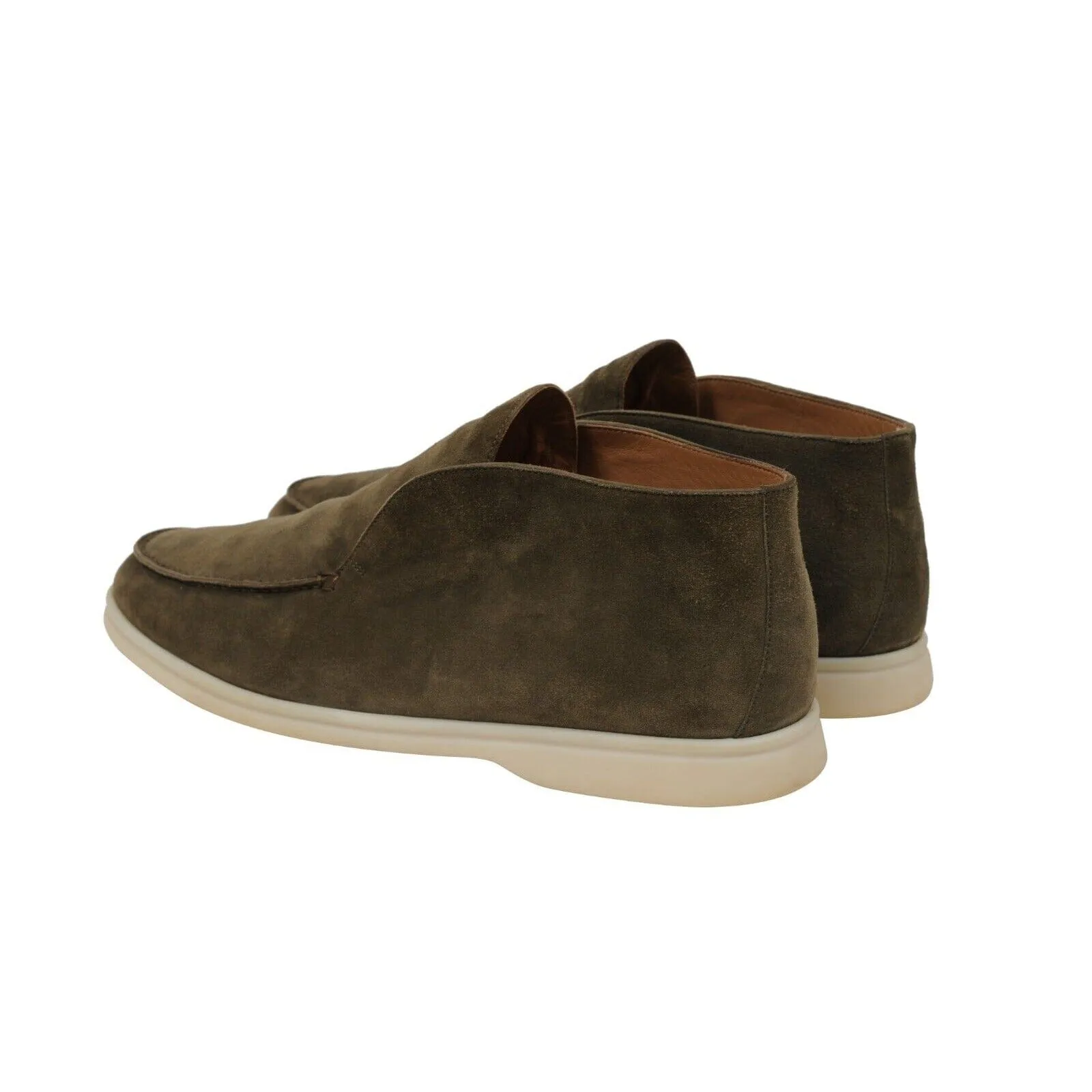 Olive Green Suede Open Walk Chukkas